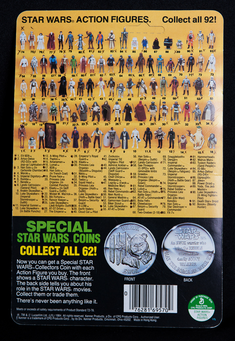 R2-D2 - Pop up Lightsabre - The Power of The Force - 92 Back Card
